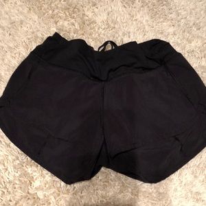 black size two lulu shorts